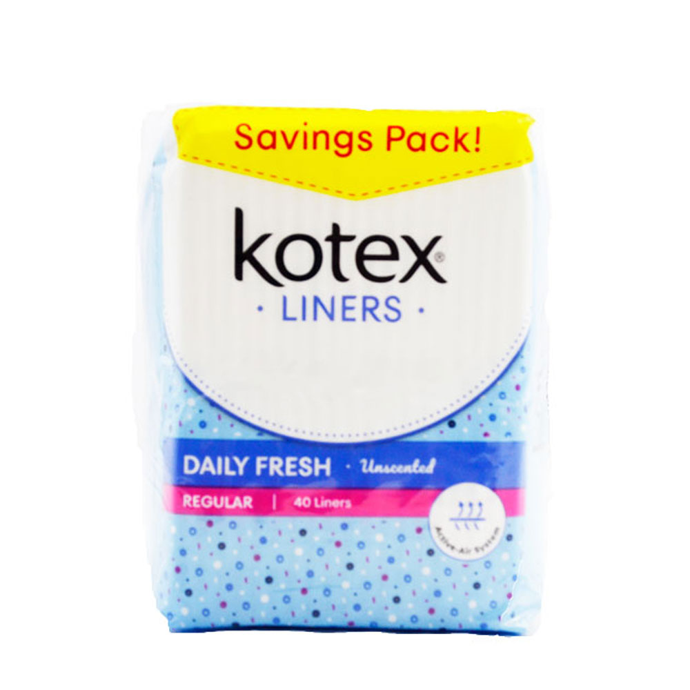 Kotex Liners Daily FreshUnscented Twin Pack Fresh Groceries Delivery